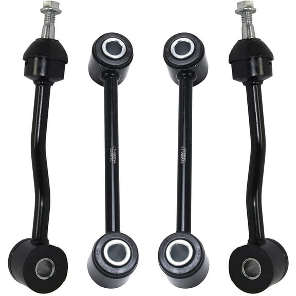 Detroit Axle - 4pc Sway Bars for 1997-2006 Jeep TJ Wrangler, 4 Front and Rear Sway Bar End Links 1998 1999 2000 2001 2002 2003 2004 2005 Replacement