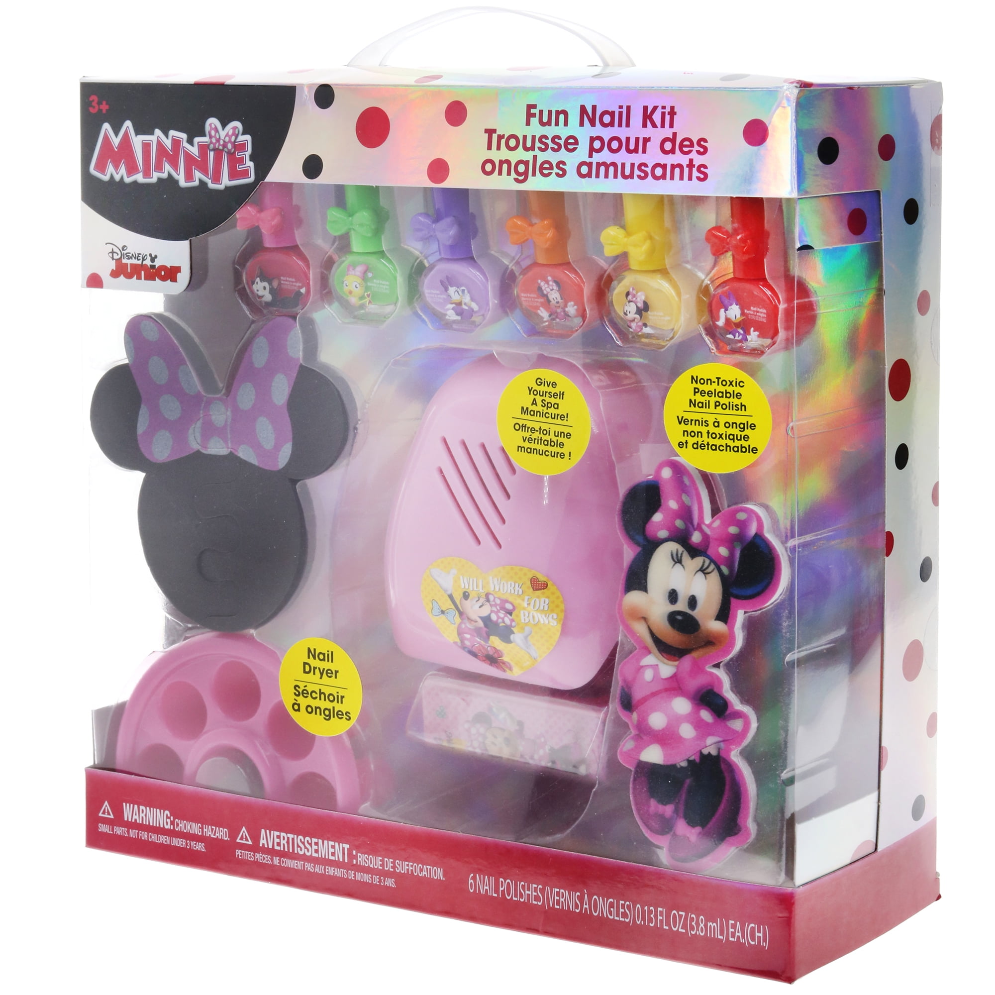 minnie mouse nail polish set with dryer
