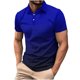 thumbnail image 1 of Blusa y camisa de manga corta con cuello vuelto para hombre, informal, lisa, de manga corta, con botones y cuello vuelto., 1 of 5