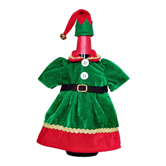 Tainini Christmas Wine Bottle Cover, Handmade Sweater Wine Bottle Covers with Hat for Xmas New Year Party Table Centerpieces Decoration