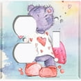 thumbnail image 2 of Metal Light Switch Wall Plate Outlet Cover (Love Friend Purple Teddy Bear Heart Pillow - Single Duplex Single Toggle), 2 of 2