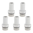 thumbnail image 1 of Conector de tubo recto con rosca macho de plástico Unique Bargains 5/8" 1/2"G Gris Blanco 5 Pcs, 1 of 1
