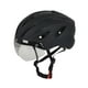 thumbnail image 4 of Casco de bicicleta con parabrisas, correa ajustable, absorción de impactos, extraíble. Negro, 4 of 9
