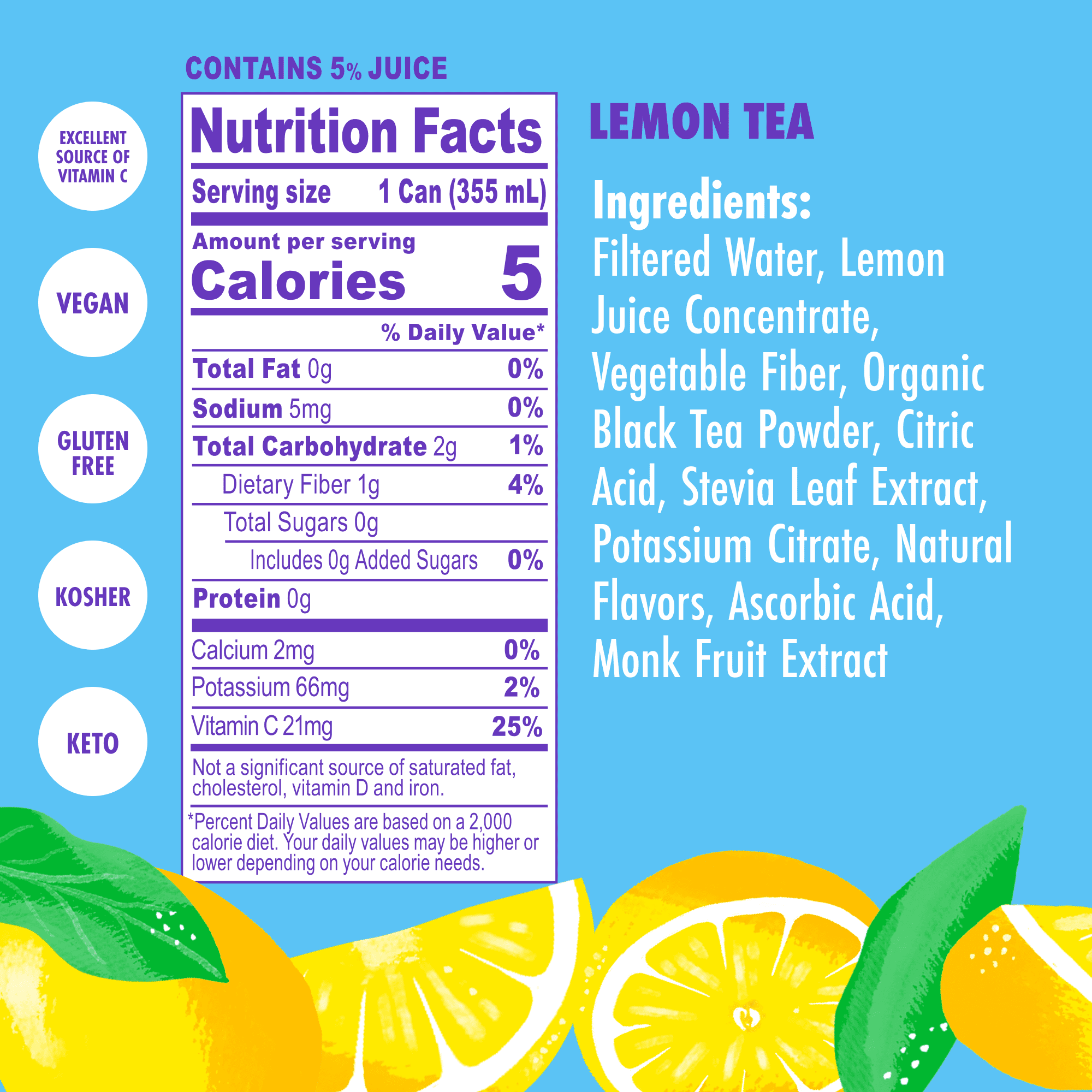 Swoon Lemon Tea - Case of 12 - 12 fl oz