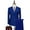 Blue, variant on Aofany Men Blazers 2 Pieces Sets Wedding Business Formal Suits Big and Tall Men's Fashion Suit Jacket + Suit Pants Two-piece Suit