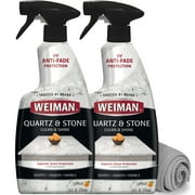 Weiman Quartz Countertop Cleaner and Polish - 24 Ounce (2 Pack w/ Micro Towel) - Clean and Shine Your Quartz Countertops Islands and Stone Surfaces with Ultra Violet Protection