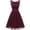 Wine, variant on QUYUON Women Vintage Lace Dress Retro Cocktail Party Swing Dresses Sleeveless Vintage Tea Dress with Belt Back Zipper Pleated A-Line Tulle Dress Wedding Guest Party Prom Dress, Pink L