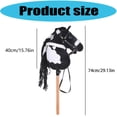 thumbnail image 3 of Multipurpose Plush Horse Head Costume Accessory on Hobby Horse Racing Toy Suitable for Family Fun, 3 of 8