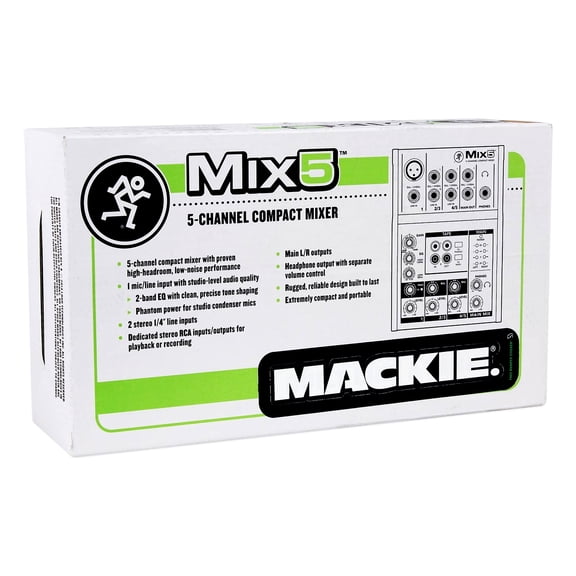 Mackie Mix Series, 5-Channel Compact Mixer with Studio-Level Audio Quality (Mix5)
