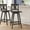 Gray Wash Walnut, variant on BizChair Commercial Grade Solid Wood Modern Farmhouse Swivel Bar Height Barstool in Gray Wash Walnut