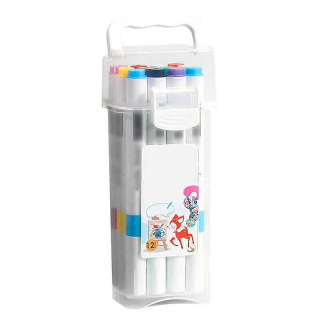 Acrylic Paint Markers For Kids Washable Large Ink Capacity Water Based Art Supplies For Drawing Coloring On Paper Rock Canvas 3ml Primary Composition K-2 Half Ruled Custom Ink Pens Design Your Own