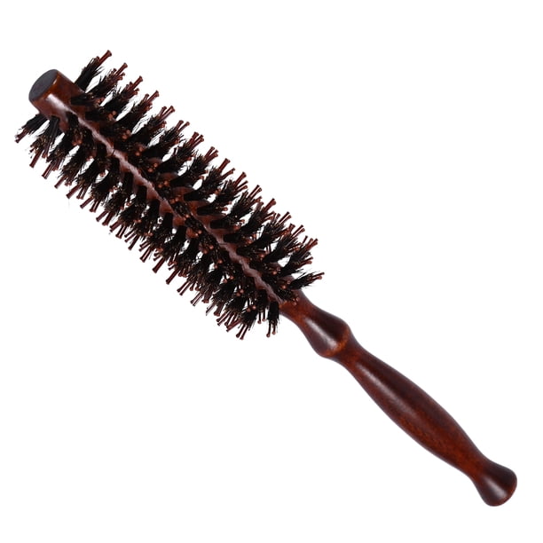 Peine Redondo Antiestático ANGGREK de Madera Cepillo de Pelo Rizado Herramienta de Peinado