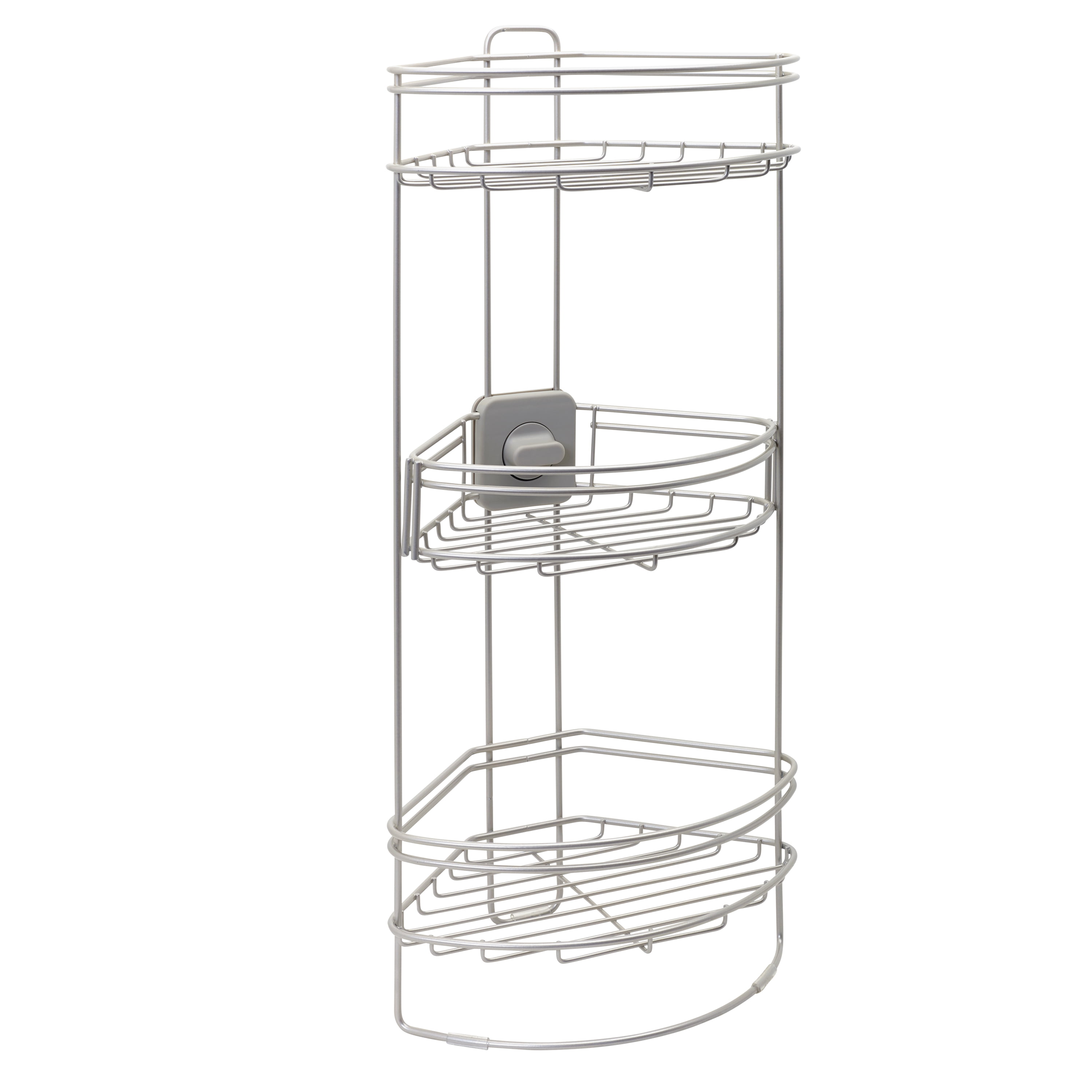Style Selections Satin Nickel Steel 2-Shelf Hanging Shower Caddy