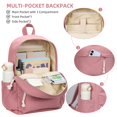 thumbnail image 4 of Mochila Unineovo School para niñas adolescentes, pana rosa, 15.6 pulgadas, 4 of 8