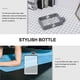 thumbnail image 3 of Greeniant Recipiente de agua de diseño plano, taza de viaje reutilizable, taza fina transparente, suministros para el hogar, accesorio de Gimnasios en casa Gris, 3 of 6