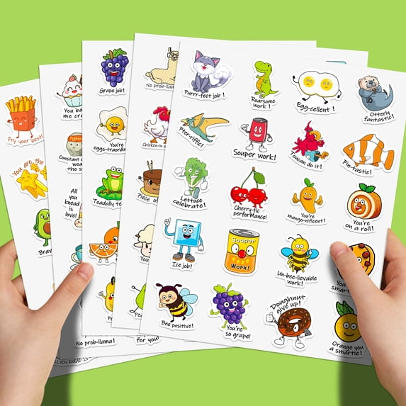 100 Pcs Fun games for children with puns stickers, Luggage Water Bottle Laptop Skateboard Waterproof Sticker