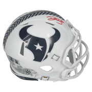 Dalton Schultz Autographed Red Ink Texans 2024 STS Mini Speed Helmet Beckett