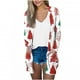 thumbnail image 2 of Puntoco abrigo de mujer moda mujer estampado navideño cárdigan suelto de manga larga abrigo blusa liquidación de Navidad Puntoco Puntoco-3905, 2 of 6