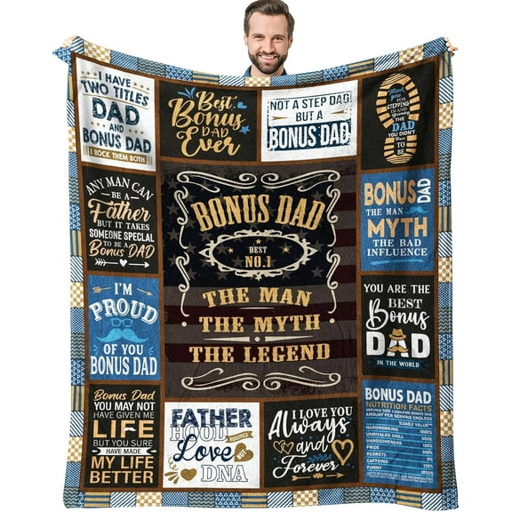 Fathers Day Grandpa Gifts Throw Blanket 60" x 50", Birthday Gifts for Grandpa from Grandchildren Grandkids, Best Gift for Grandfather from Granddaughter Grandson