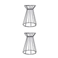 thumbnail image 3 of Ounissouiy Soporte geométrico para plantas de aire, centro de , soporte decorativo para vacaciones, maceta para cultivo, librería, decoración Negro 2Conjunto, 3 of 6
