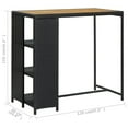 thumbnail image 4 of vidaXL Bar Table with Storage Rack Black 120x60x110 cm Poly Rattan, 4 of 5