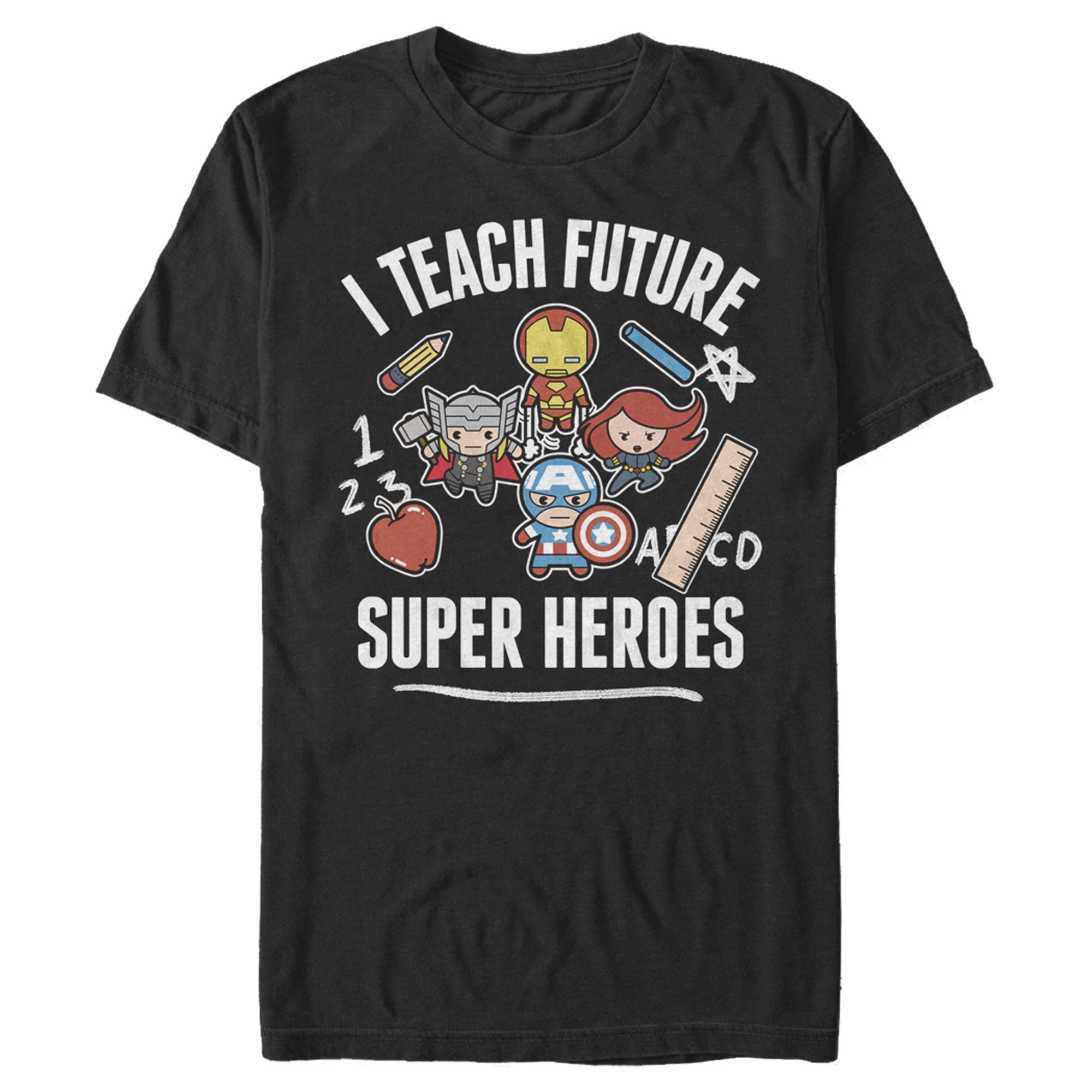 Marvel Marvel Men's Avengers Classic I Teach Super Heroes TShirt