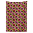 thumbnail image 2 of Rose Tablecloth, Romantic Theme Flower Petals Bouquets Lovers Valentine's Days Blossoms, Rectangle Satin Table Cover for Dining Room and Kitchen, 60" X 90", Lime Green and Multicolor, by Ambesonne, 2 of 2