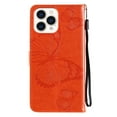 thumbnail image 7 of Nalacover For iPhone 12 Pro Max Case,Luxury 360 Protection Embossed Butterfly PU Leather and Soft TPU Flip Kickstand Magnetic Card Wallet Shockproof Protective Cover with Wrist Strap.Orange, 7 of 7