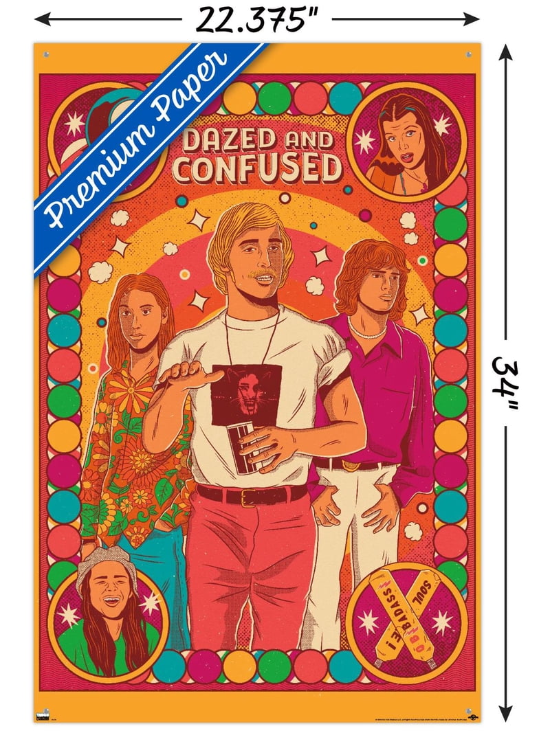Dazed and Confused - Colorful Group Wall Poster with Pushpins