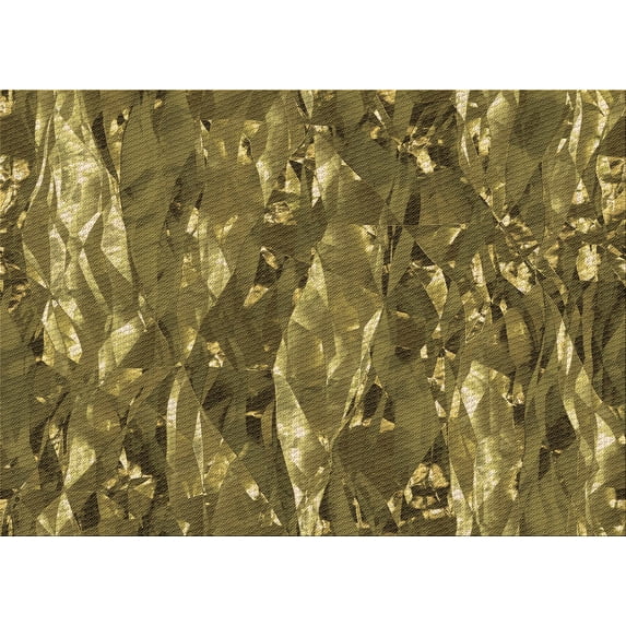 Ahgly Company Machine Washable Indoor Rectangle Transitional Caramel Brown Area Rugs, 2' x 3'