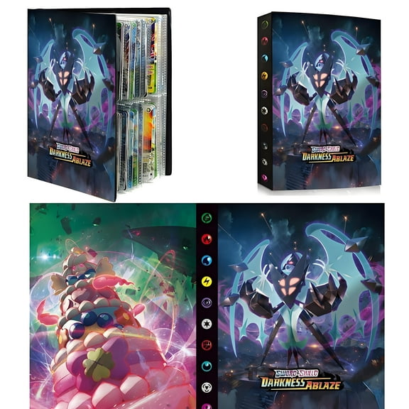 PTCG Card Binder,240 Pockets Card Holder Album for Standard Size Cards 4 Pocket TCG Trading Card Binder Display Storage