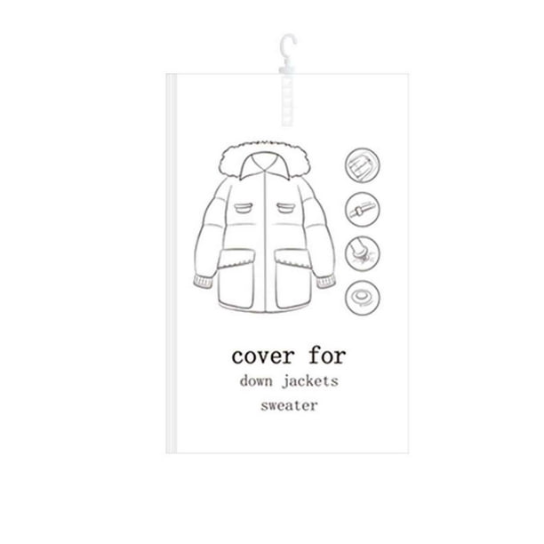 Bolsas Reutilizables para Colgar Al Vacío para Ropa | Organizador de Ropa Compacto con 4 Ganchos | Bolsas de Compresión Impermeables y Resistentes a Olores (Paquete de 1)
