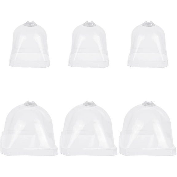 6pcs 2 Sizes Garden Plant Cover Protective Garden Cloche Dome Mini Greenhouse Reusable Plastic Greenhouse Plant Covers Frost Guard Freeze Protection