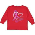 thumbnail image 3 of Inktastic Cure- Breast Cancer Awareness pink ribbon Boys or Girls Long Sleeve Toddler T-Shirt, 3 of 5