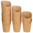 thumbnail image 4 of 80 vasos de papel desechables para patatas fritas, ideales para aperitivos y frituras., 4 of 7
