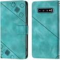 thumbnail image 3 of S10 Phone Case Wallet,for Galaxy S10 Case,[Card Holder Slots][Wrist Strap][Stand Function] TPU Interior Protective PU Leather Phone 2023 Flip Cases Cover for Samsung Galaxy S10 6.1 Inch (Green), 3 of 14