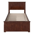 thumbnail image 2 of HomeStock Medieval Moods Twin Solid Wood Platform Bed with Matching Footboard & Storage Drawers in Walnut, 2 of 10