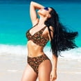 thumbnail image 6 of Kdxio Forest Squirrel Print Women's 2 Piece High Waisted Wrap Spaghetti Strap Summer Swimsuit Bikini Set-XX-Large, 6 of 7