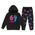 thumbnail image 3 of Kiijoy Girls' Hoodie and Jogger Pants Set Hooded Sweatshirt Sweatpants Tracksuit, Sizes 2-3T, 3 of 6