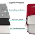 thumbnail image 3 of Funda MOSISO para portátil, color rojo, poliéster, 13,3 pulgadas, para MacBook Air/Pro, 3 of 6