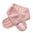 thumbnail image 5 of harmtty Hair Headband Fluffy Strong Fastener Tape Absorbent Good Elasticity Super Soft Fabric Moisture Wicking Comfortable Feeling Coral Fleece Facial Makeup Hairband for Shower,Light Tan, 5 of 8