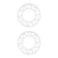 thumbnail image 2 of xinxixnxx Improved Performance And Wide Compatibility - Durable Bike Crank set Bicycles Crank Chain Ring 52T silver 2Set, 2 of 6