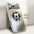 thumbnail image 4 of New Titanium Metallic Luxury Matte Case For iPhone 16 15 14 13 12 11 Pro Max Plus For Magsafe Glass Lens Camera Protection Cover, 4 of 5