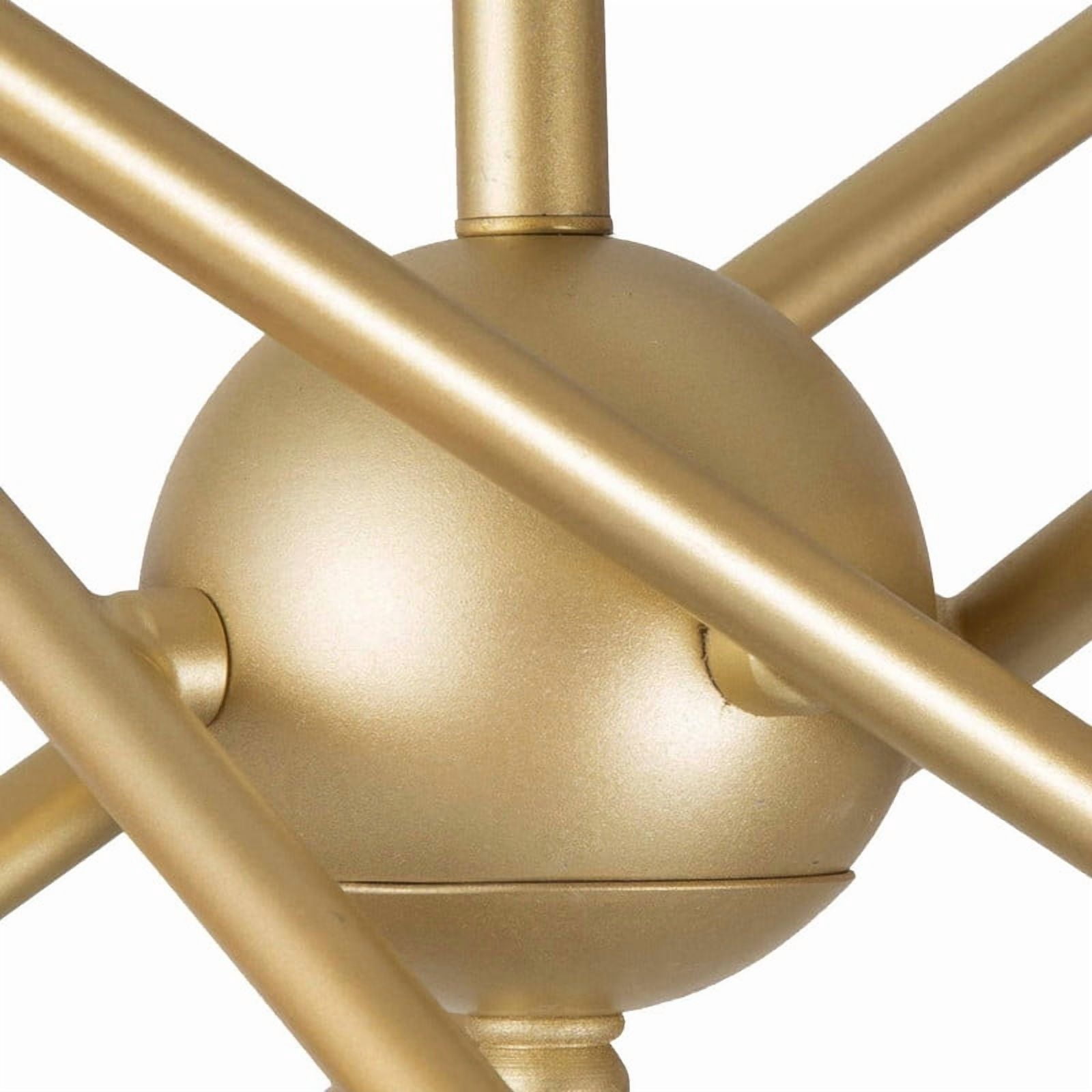 LNC 8-Light Modern Gold Sputnik Chandelier with Adjustable Rods for Living Room or Dining Room