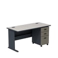 thumbnail image 1 of Scranton & Co 60" Desk with Mobile File Cabinet in Slate, 1 of 1