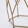 thumbnail image 3 of Steve Silver Roxy Hexagonal Clear Glass and Metal Cocktail Table, 3 of 4
