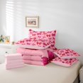 thumbnail image 6 of Manfei Kawaii Bowknot 7-Piece King Bedding,Cute Coquette Bow King Bed in a Bag,Pink Reversible, 6 of 7