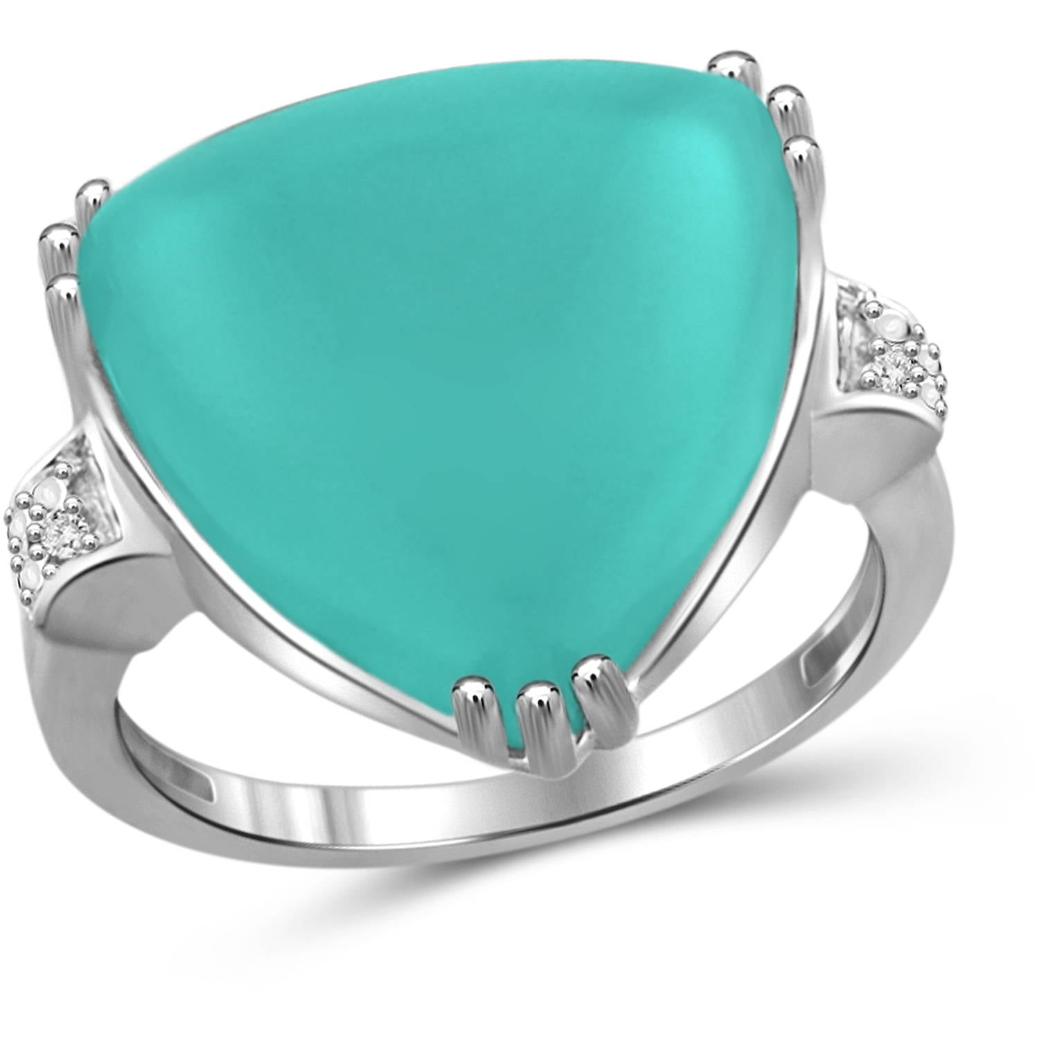 JewelersClub 13-3 4 Carat T.G.W. Chalcedony and White Diamond Accent Sterling Silver Fashion Ring by JewelersClub