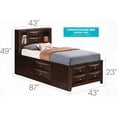 thumbnail image 4 of Marilla G1525G-TSB3 Twin Storage Bed with Cappuccino Finish - Features Dovetailed Drawers and Extra Support, 4 of 5
