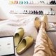 thumbnail image 4 of Breathable and cool beach sandals flip flops fish mouth slippers light bone white plus size (multiple styles available), 4 of 5